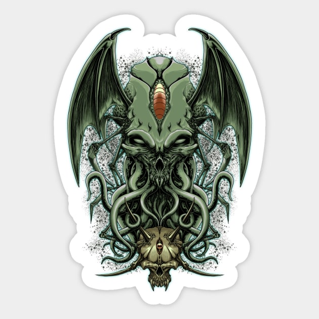 Necronomicon Creature Sticker by faishalamri